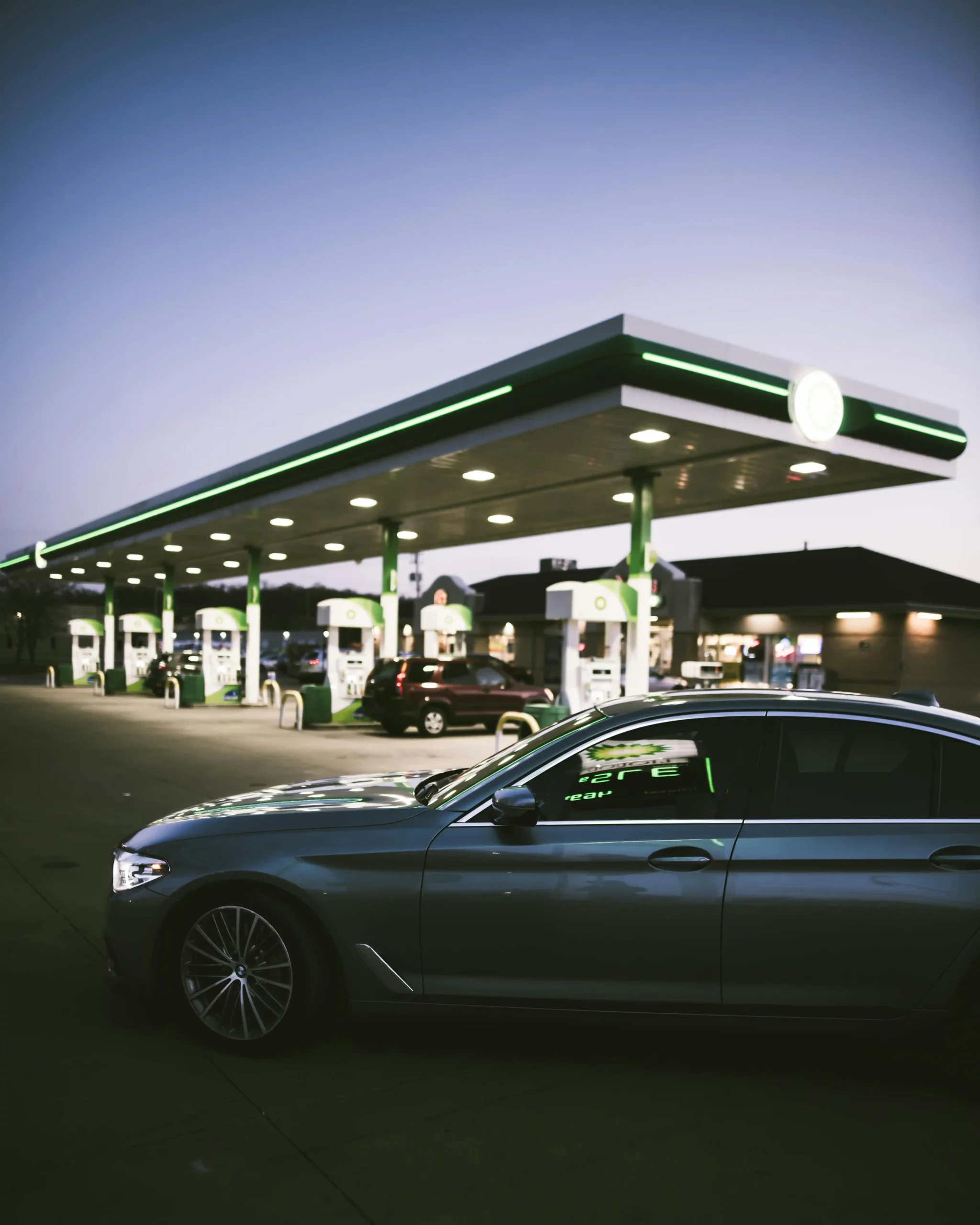 Modern gas station service in Morocco