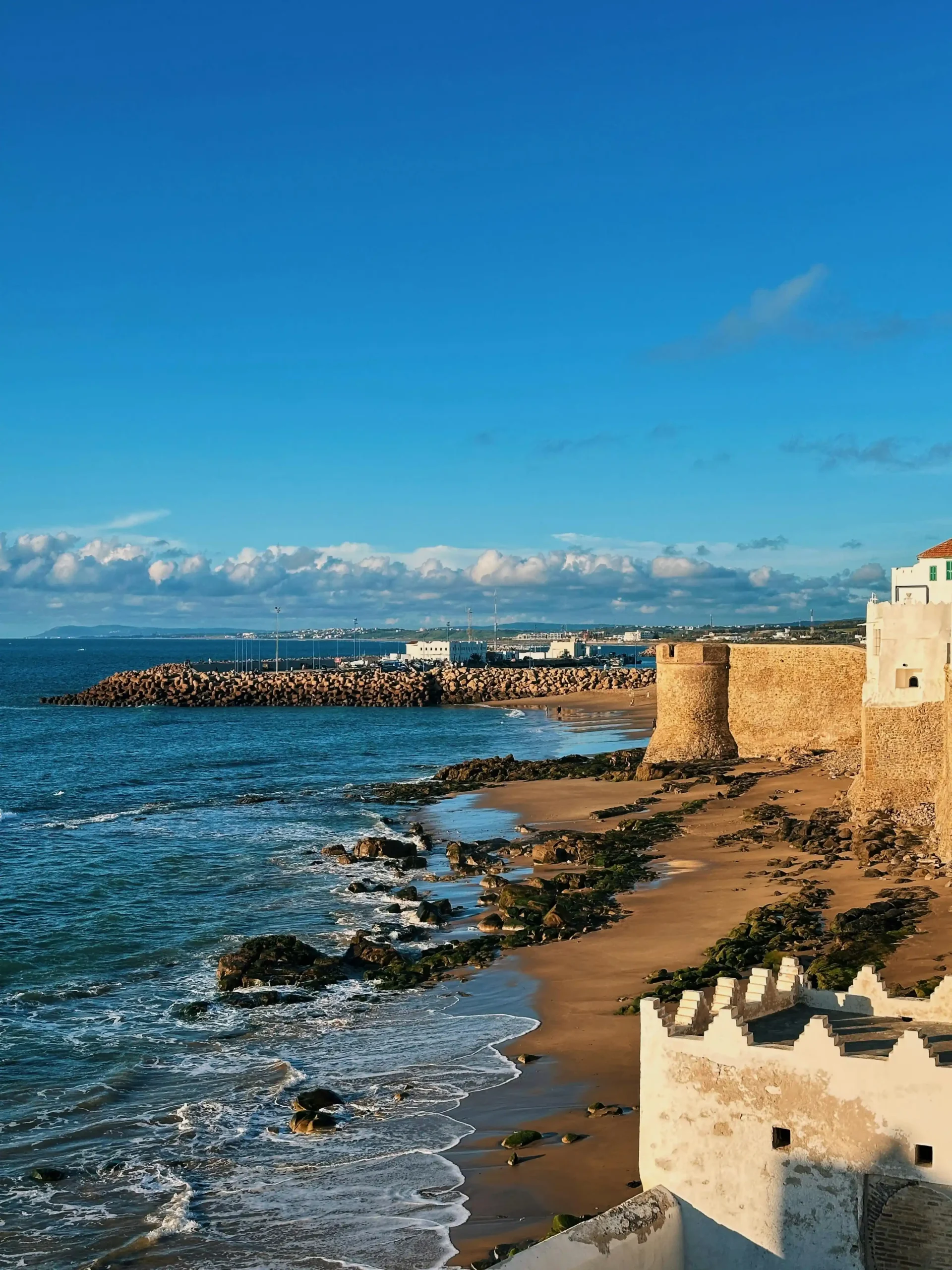 Atlantic coastal highway drive from Tangier to Asilah